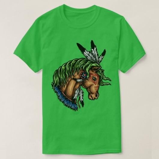 先住民アメリカンホース1 Tシャツ (デザイン正面)