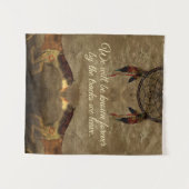 先住民アメリカンホース&ドリームキャッチャー タペストリー (正面(横))