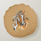 先住民アメリカンホース ラウンドクッション (裏面)