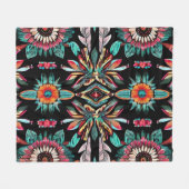 先住民アメリカンボヘマン フリースブランケット (正面(横))