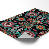 先住民アメリカンボヘメインパターン ポスター (角)