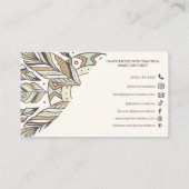 先住民アメリカンボホフェザー職人の職人 名刺 (裏面)