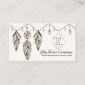 先住民アメリカンボホフェザー職人の職人 名刺 (正面)