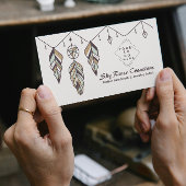 先住民アメリカンボホフェザー職人の職人 名刺