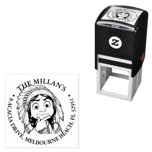 先住民アメリカンボーイショックテーマ セルフインキングスタンプ (インサイチュ)