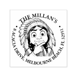 先住民アメリカンボーイショックテーマ セルフインキングスタンプ