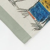 先住民アメリカンポウワウダンサー フリースブランケット (角)