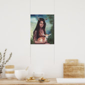 先住民アメリカンポスター先住民アメリカンアートディアー ポスター (キッチン)