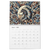 先住民アメリカンマンダラス カレンダー (3月 2027)