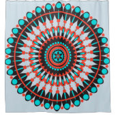 先住民アメリカンマンダラ シャワーカーテン (正面)