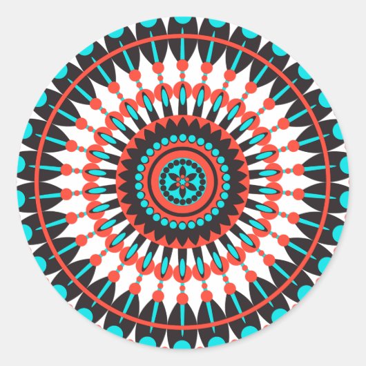 先住民アメリカンマンダラ ラウンドシール (正面)