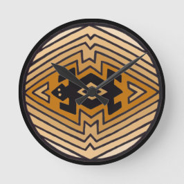 先住民アメリカンミンブルベア ラウンド壁時計