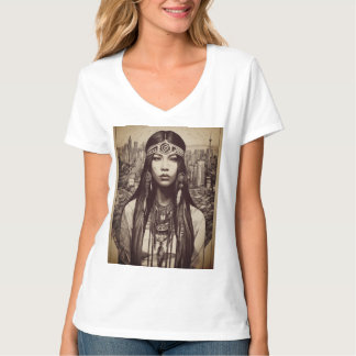 先住民アメリカンラインワークTシャツデザイン Tシャツ