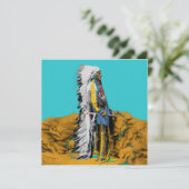 先住民アメリカンラコタスーフラットグリーティングカード カード (スタンド正面)