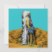 先住民アメリカンラコタスーフラットグリーティングカード カード (正面)