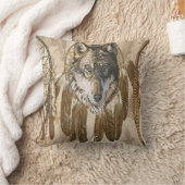 先住民アメリカンリバーシブルピロー クッション (ブランケット)