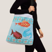 先住民アメリカンリバーフォーク クロスボディバッグ (クローズアップ)