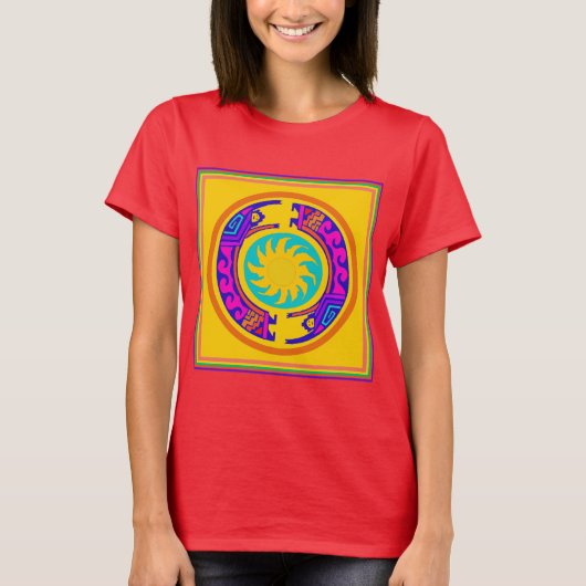 先住民アメリカンレインボースピリッツ Tシャツ (正面)