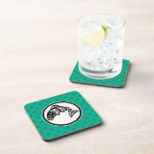 先住民アメリカンレッドアートグラフィックベクターサーモン コースター (右側)