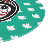 先住民アメリカンレッドブラックアートウィーピングスカル カッティングボード (角)