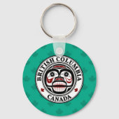 先住民アメリカンレッドブラックアートウィーピングスカル キーホルダー (正面)