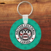 先住民アメリカンレッドブラックアートウィーピングスカル キーホルダー (正面)