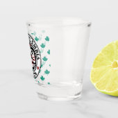 先住民アメリカンレッドブラックアートウィーピングスカル ショットグラス (右)