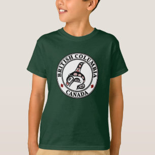 先住民アメリカンレッドブラックアートオルカキラークジラ Tシャツ