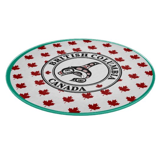 先住民アメリカンレッドブラックアートキラークジラ カッティングボード (角)