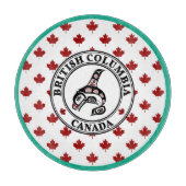 先住民アメリカンレッドブラックアートキラークジラ カッティングボード (正面)