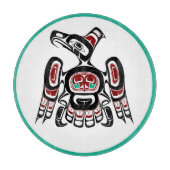 先住民アメリカンレッドブラックカイガニサンダーバード カッティングボード (正面)