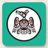 先住民アメリカンレッドブラックカイガニサンダーバード コースター (正面)