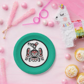 先住民アメリカンレッドブラックカイガニサンダーバード ペーパープレート (パーティー)