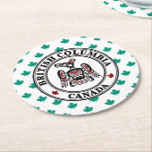 先住民アメリカンレッドブラックカイガニサンダーバード ラウンドペーパーコースター (アングル)