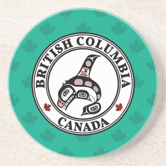 先住民アメリカンレッドブラックグラフィックキラーホエールコア コースター (正面)