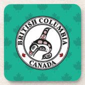 先住民アメリカンレッドブラックグラフィックキラーホエールベフ コースター (正面)