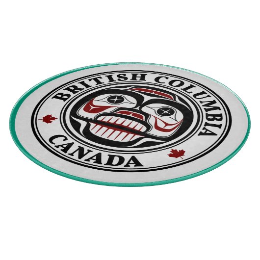 先住民アメリカンレッドブラックハイダアートウィーピングスカル カッティングボード (角)