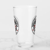 先住民アメリカンレッドブラックハイダアートウィーピングスカル タンブラーグラス (左)