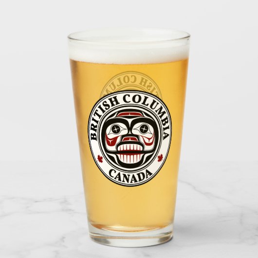 先住民アメリカンレッドブラックハイダアートウィーピングスカル タンブラーグラス (ドリンク正面)