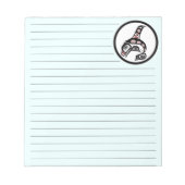 先住民アメリカンレッドブラックハイダアートキラークジラ ノートパッド (正面)