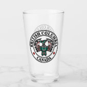 先住民アメリカンレッドブラックハイダアートサンダーバード タンブラーグラス (正面)