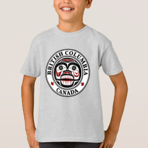 先住民アメリカンレッドブラックハイダウィーピングスカル Tシャツ