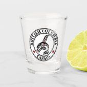 先住民アメリカンレッドブラックハイダオルカキラークジラ ショットグラス (正面)