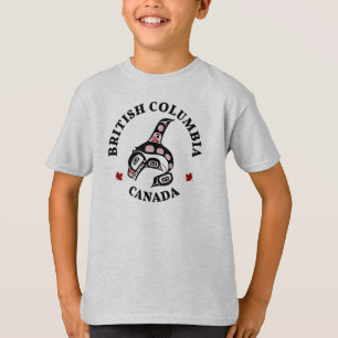 先住民アメリカンレッドブラックハイダオルカキラークジラ Tシャツ