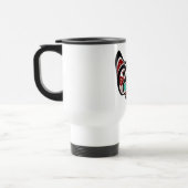 先住民アメリカンレッドブラックベクターアート子猫 トラベルマグ (左)