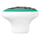 先住民アメリカンレッド白黒ハイダオッターサーモン セラミックノブ (側面)