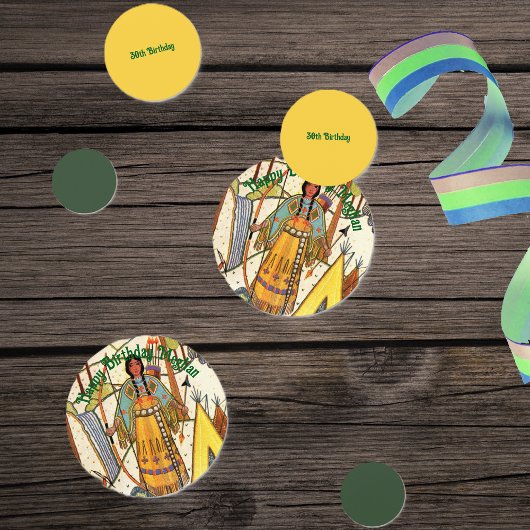 先住民アメリカンレディーウッズボウアロー刺繍 コンフェッティ