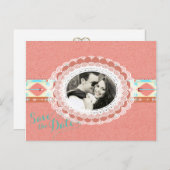 先住民アメリカン写真日付の保存 案内ポストカード (正面/裏面)