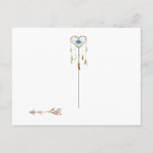 先住民アメリカン写真日付の保存 案内ポストカード (裏面)