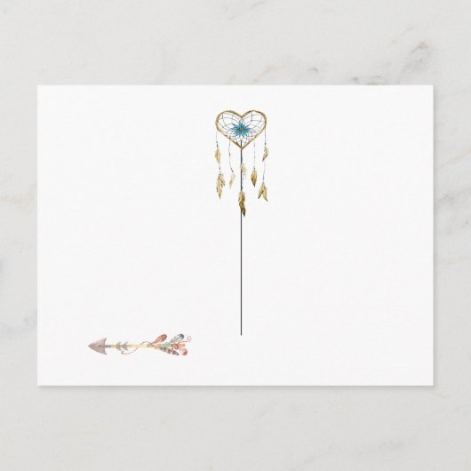 先住民アメリカン写真日付の保存 案内ポストカード (裏面)